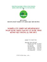 NGHIÊN CỨU THIẾT KẾ MÔ HÌNH ĐẤT NGẬP NƯỚC NHÂN TẠO XỬ LÝ NƯỚC THẢI KÊNH VIỆT THẮNG, Q. THỦ ĐỨC