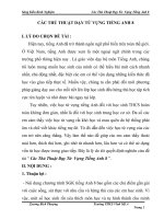 skkn CÁC THỦ THUẬT DẠY TỪ VỰNG TIẾNG ANH 8