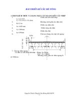 Thiết kế dầm cầu bê tông nhịp giản đơnvới chiều dài toàn dầm L = 31,4m,khổ cầu B =2,1m, h=1650mm