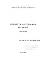 Đánh giá tài nguyên du lịch Thanh Hoá