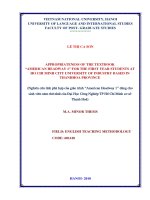 Nghiên cứu tính phù hợp của giáo trình American Headway 1  dùng cho sinh viên năm thứ nhất của Đại học Công nghiệp Thành Phố Hồ Chí Minh cơ sở Thanh Hóa