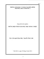 skkn Sáng kiến kinh nghiệm NHỮNG BIỆN PHÁP GIÁO DỤC HỌC SINH CÁ BIỆT