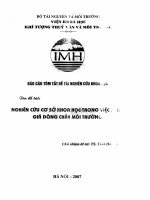 Nghiên cứu cơ sở khoa học trong việc đánh giá dòng chảy môi trường