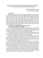 THỰC TRẠNG VÀ GIẢI PHÁP NGHIÊN CỨU KHOA HỌC CÔNG NGHỆ Ở CÁC TRƯỜNG ĐẠI HỌC ĐỊA PHƯƠNG Ở MIỀN TRUNG