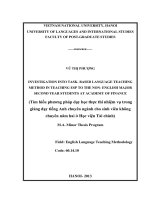 Investigation into Task-based language teaching in teaching ESP to the non-English major 2nd year students at Academy of Finance