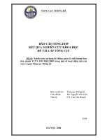 Nghiên cứu áp dụng hệ thống quản lý chất lượng theo tiêu chuẩn TCVN ISO 9001-2000 trong một số hoạt động chủ yếu của cơ quan Tổng cục Thống kê