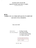Nghiên cứu các tính chất quang của hợp chất bán dẫn vùng cấm rộng