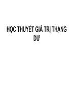 Bài giảng HỌC THUYẾT GIÁ TRỊ THẶNG DƯ