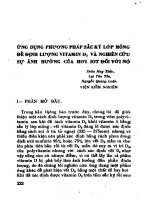 Ứng dụng phương pháp sắc ký lớp mỏng để định lượng vitamin D2 và nghiên cứu sự ảnh hưởng của hơi iot đối với nó