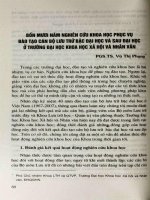 Bốn mươi năm nghiên cứu khoa học phục vụ đào tạo cán bộ lưu trữ bậc đại học và sau đại học ở trường Đại học Khoa học Xã hội và Nhân văn