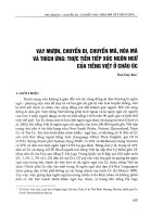 Vay mượn, chuyển di, chuyển mã, hòa mã và thích ứng  Thực tiễn tiếp xúc ngôn ngữ của tiếng Việt ở châu Úc