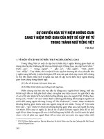 Sự chuyển hóa từ ý niệm không gian sang ý niệm thời gian của một số cặp hư từ trong thành ngữ tiếng Việt