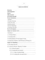 A study on the use of listening test-taking strategies and their relationship with students' performance at Que Vo I Upper Secondary School in Bacninh
