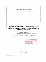 Nghiên cứu mối quan hệ giữa độ phơi ngày của tán xạ, tổng xạ và thời gian nắng ở Việt Nam