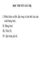 Bài giảng học thuyết giá trị