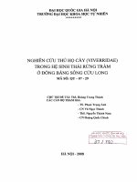 Nghiên cứu thú họ cầy (Viverridae) trong hệ sinh thái rừng tràm ở đồng bằng sông Cửu Long