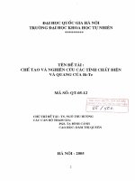 hế tạo và nghiên cứu các tính chất Điện và Quang Bi - Te