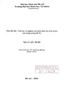 Chế tạo và nghiên cứu tính chất cấu trúc nano của màng mỏng Bi - Te