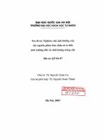 Nghiên cứu ảnh hưởng của các nguồn phân bón chứa nitơ đến môi trường đất và chất lượng nông sản