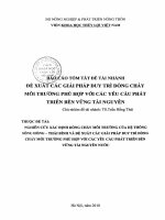 Đề xuất các giải pháp duy trì dòng chảy môi trường phù hợp với các yêu cầu phát triển bền vững tài nguyên tt