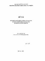 Mô phỏng hệ thống thông tin quang sử dụng khuếch đại sợi quang kích hoạt bằng erbium