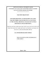 Thiết kế chương trình đọc hiểu tiếng Anh chuyên ngành cho sinh viên năm thứ 3 khoa kế toán tại trường Cao đẳng Tài nguyên và Môi trường miền Trung