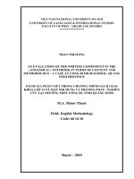 Đánh giá phần viết trong chương trình sách giáo khoa lớp 12 về mặt nội dung và phương pháp nghiên cứu tại trường THPT Uông Bí, tỉnh Quảng Ninh