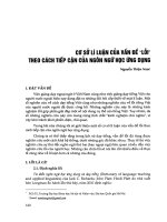 Cơ sở lý luận của vấn đề  lỗi  theo cách tiếp cận của ngôn ngữ học ứng dụng