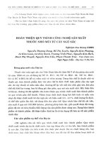 Hoàn thiện quy trình công nghệ sản xuất thuốc nhỏ mũi từ cây ngũ sắc