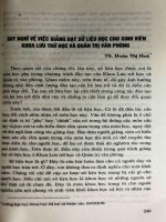 Suy nghĩ về việc giảng dạy sử liệu học cho sinh viên khoa lưu trữ học và quản trị văn phòng