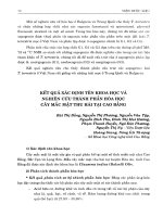 Kết quả xác định tên khoa học và nghiên cứu thành phần hóa học cây Mắc Mật thu hái tại Cao Bằng