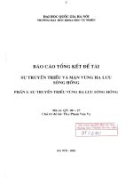 Sự truyền triều và mặn vùng hạ lưu sông Hồng