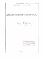 Chất lượng nước Hồ Tây và mối liên quan với số lượng của một vài nhóm sinh vật tham gia quá trình làm sạch nước hồ