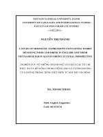A study on idiomatic expressions containing words denoting food and drink in English and their Vietnamese equivalents from Cultural Perspective