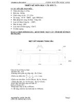 Thiết kế dầm cầu bê tông cốt thép nhịp giản đơnvới chiều dài toàn dầm L = 24m,khổ cầu B =8m, mặt cắt dầm ngang chữ T