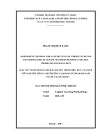 ssessment criteria for an effective EFL presentation of English majors at Hanam Teachers Training College problems and solutions