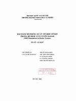 Bài toán mô phỏng xử lý tín hiệu số DSP trong hệ định vị vô tuyến radar = DSP Simulations in Radar System.PDF