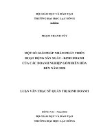 Luận văn thạc sĩ quản trị kinh doanh Một số giải pháp nhằm phát triển hoạt động sản xuất  kinh doanh của các doanh nghiệp gốm biên hòa đến năm 2020