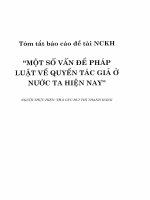 Một số vấn đề pháp luật về quyền tác giả ở nước ta hiện nay
