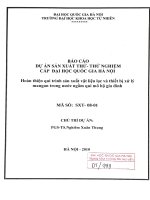 Hoàn thiện quy trình sản xuất vật liệu lọc và thiết bị xử lý mangan trong nước ngầm quy mô hộ gia đình