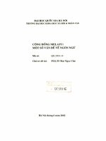 Cộng đồng Melayu một số vấn đề về ngôn ngữ