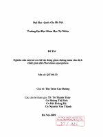 Nghiên cứu một số cơ chế tác động giảm đường máu của dịch chiết giun đất Pheretima aspergillum