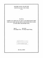 Nghiên cứu thiết kế, ứng dụng cụm thiết bị phát điện công suất nhỏ cho hệ thống chuyển đổi năng lượng từ sóng biển thành điện năng