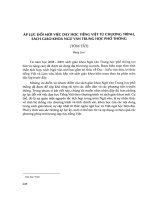 Áp lực đổi mới việc dạy học tiếng Việt từ chương trình, sách giáo khoa ngữ văn Trung học phổ thông