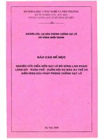 Báo cáo đề mục  Nghiên cứu diễn biến sạt lở bờ sông Lam đoạn làng Đỏ - Xuân Phổ - Xuân Hội. Dự báo xu thế và kiến nghị giải pháp phòng chống sạt lở