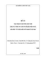 Đề án : Thực trạng và giải pháp hoàn thiện công tác thông tin tuyên truyền bảo hiểm xã hội, bảo hiểm y tế, bảo hiểm thất nghiệp
