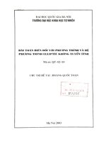 Bài toán biên đối với phương trình và hệ phương trình Elliptíc không tuyến tính