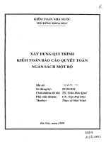 Xây dựng qui trình kiểm toán báo cáo quyết toán một bộ