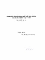 Ảnh hưởng của Flavonoit chiết xuất từ lá chè Tân Cương lên ung thư thực nghiệm