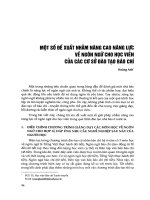 Một số đề xuất nhằm nâng cao năng lực về ngôn ngữ cho học viên của các cơ sở đào tạo báo chí